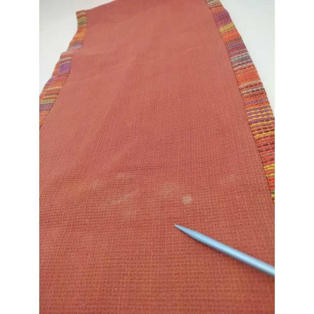 Crate & Barrel Unique Indian Woven Table Runner Del Rey Cinnamon 14×90in (Read)